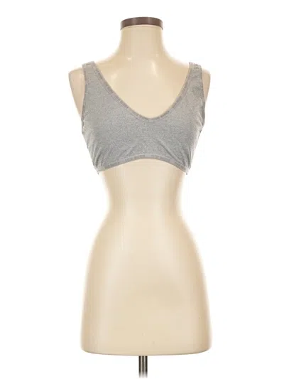 Pre-owned Steve Madden Tank Top Silver Strapless Neckline Tops
