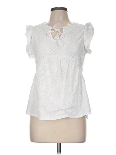 Pre-owned Steve Madden Tank Top White Tie Neck Tops