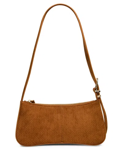 Steve Madden Tanziew Zippered Small Shoulder Handbag In Brown