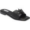Steve Madden Tatum Slide Sandal In Black Leather