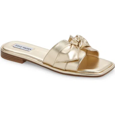 Steve Madden Tatum Slide Sandal In Platino Gold