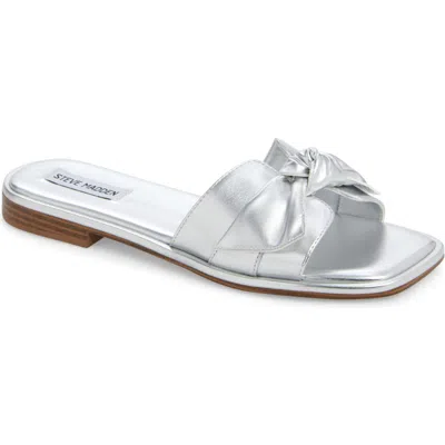 Steve Madden Tatum Slide Sandal In Silver