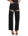 Steve Madden Taylor Rhinestone Trim Pants