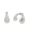 Steve Madden Teardrop Jacket Earrings In Rhodium