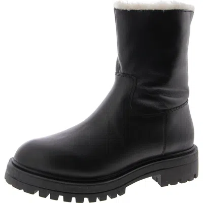 Steve Madden Tedra Womens Faux Fur Platform Mid-calf Boots In Black