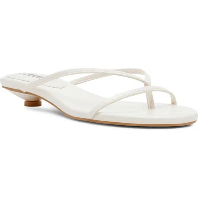 Steve Madden Terry Kitten Heel Flip Flop In White