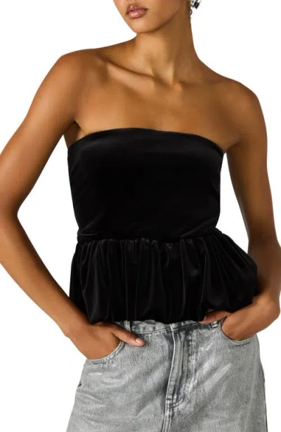 Steve Madden Tessae Strapless Top In Black