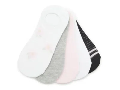 Steve Madden Texture Floral No Show Liners 5 Pack In Multi