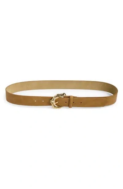 Steve Madden Textured Buckle Faux Leather Belt In Brown