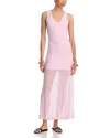 Steve Madden Theo Floral Lace Maxi Dress In Pink Lemonade