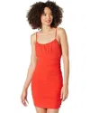 Steve Madden This Is My Jam Dress Women's Orange Tiered Ruched Jdm1653 In Orange