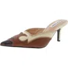 Steve Madden Thor11s1 Womens Snake Print Man Made Slide In Brown