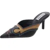 Steve Madden Thorin Womens Solid Leather Mules In Multi