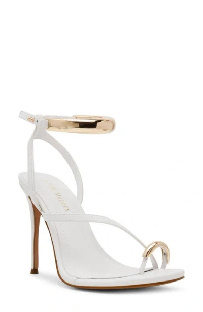 Steve Madden Tia Ankle Strap Sandal In White