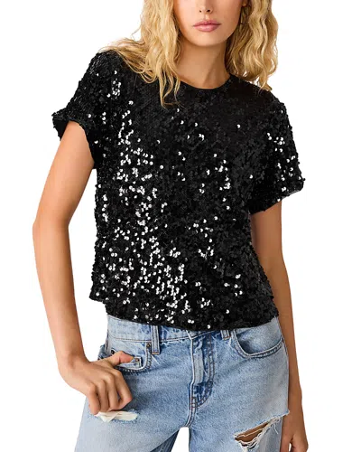 Steve Madden Tiffanee Sequin Top In Blue