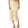 Steve Madden Tiffani Open Stitch Midi Skirt In Brown