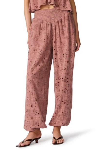 Steve Madden Tillie Eyelet Pants In Pink