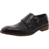 Steve Madden Tilly Mens Leather Square Toe Oxfords In Black