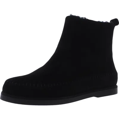 Steve Madden Tommy Womens Suede Casual Ankle Boots In Black