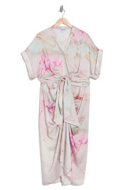Steve Madden Tony Short Sleeve Shirtdress In Misty Rose