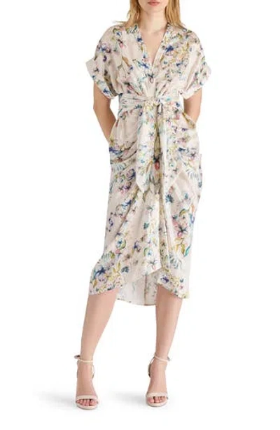 Steve Madden Tony Tie Waist Dress In Cream
