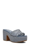 Steve Madden Torch Platform Slide Sandal In Multi