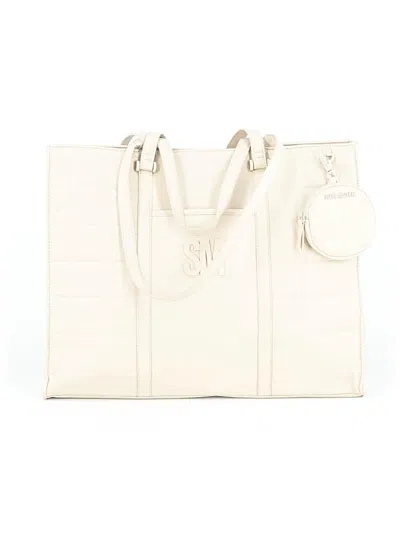 Pre-owned Steve Madden Tote Bag In Ivory