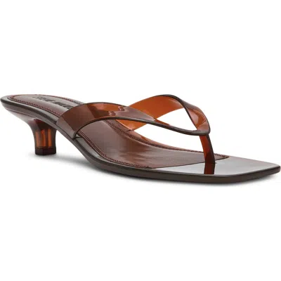 Steve Madden Tracie Kitten Heel Flip Flop In Brown