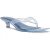 Steve Madden Tracie Kitten Heel Flip Flop In Light Blue