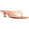 Steve Madden Tracie Kitten Heel Flip Flop In Tan