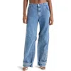 Steve Madden Tre High Rise Jeans In Dark Blue In Blue Denim