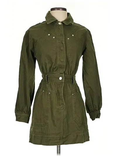 Pre-owned Steve Madden Trenchcoat In Green