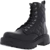 Steve Madden Trenton Womens Leather Lugged Sole Mid-calf Boots In Black