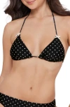 Steve Madden Triangle Bikini Top In Black