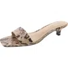 Steve Madden Trinity Womens Embossed Leather Kitten Heels In Multi