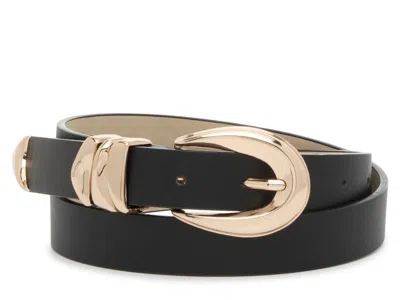 Steve Madden Triple Keeper Belt In Black