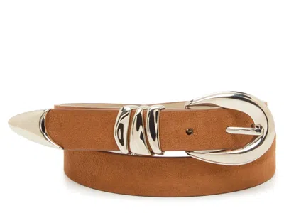 Steve Madden Triple Keeper Belt In Cognac