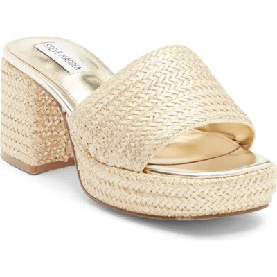Steve Madden Troyye Platform Sandal In Neutral