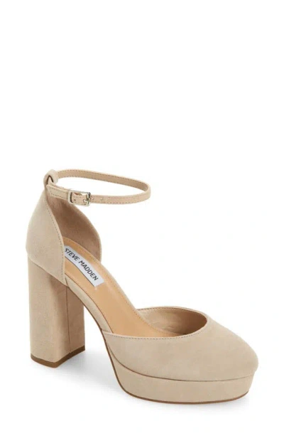 Steve Madden Truthe Platfrom Pump In Taupe Suede