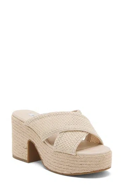 Steve Madden Truthful Platform Slide Sandal In Neutral