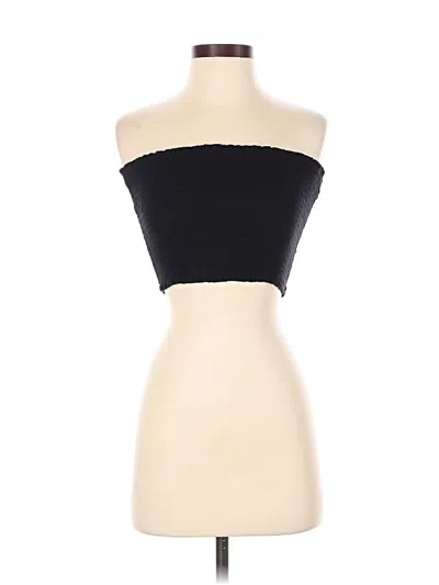 Pre-owned Steve Madden Tube Top Black Strapless Neckline Tops