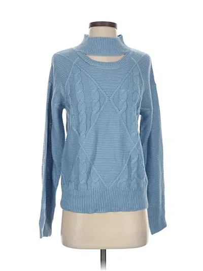 Pre-owned Steve Madden Turtleneck Sweater In Blue