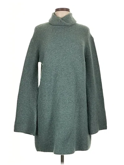 Pre-owned Steve Madden Turtleneck Sweater In Teal