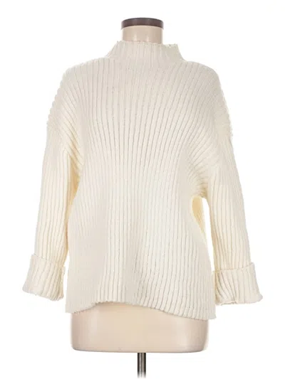 Pre-owned Steve Madden Turtleneck Sweater In White
