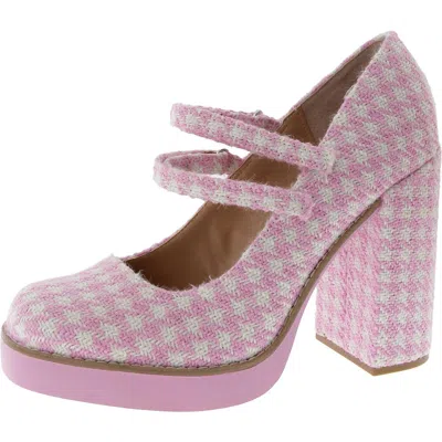 Steve Madden Twice Womens Patent Casual Block Heels In Multi