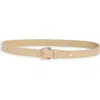 Steve Madden Twisted Buckle Faux Leather Belt
