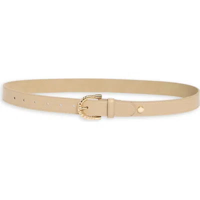 Steve Madden Twisted Buckle Faux Leather Belt