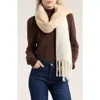Steve Madden Two-tone Fringe Scarf In Gray