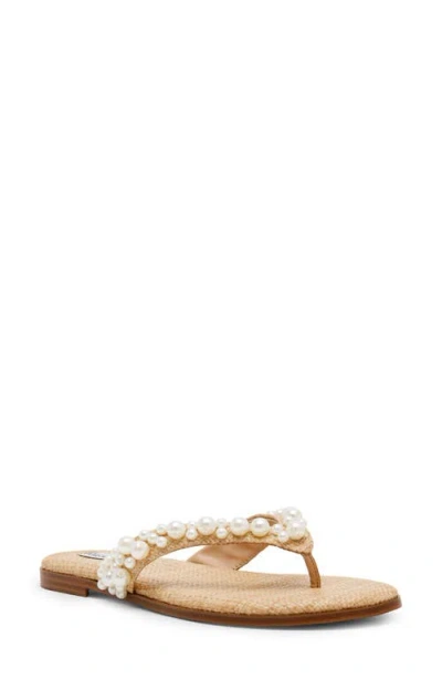 Steve Madden Tylie Flip Flop In Natural Raffia