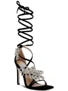 Steve Madden Unleashed Womens Strappy Slip On Heels In Black
